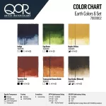 Golden QoR Earth Colors Set - sada akvarelových barev QoR, 6 x 5 ml