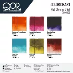 Golden QoR High Chroma Set - sada akvarelových barev QoR, 6 x 5 ml