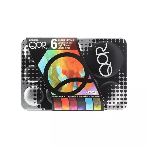 Golden QoR High Chroma Set - sada akvarelových barev QoR, 6 x 5 ml