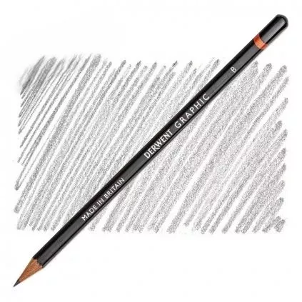Graphic - grafitová tužka (Derwent) - jednotlivě 4 nové měkké gradace - Graphite Pencil - B