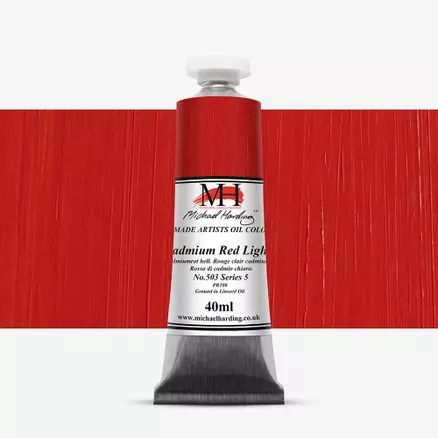 Olejové barvy Michael Harding 40ml - varianty - Cadmium Red Light 503