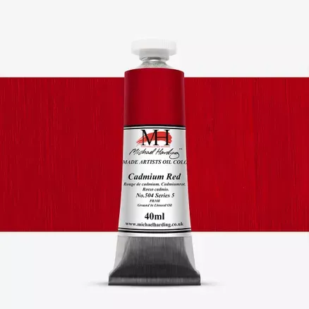 Olejové barvy Michael Harding 40ml - varianty - Cadmium Red 504