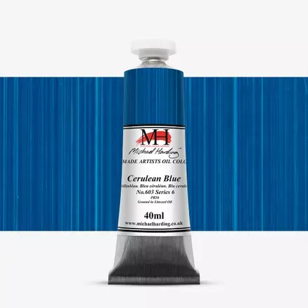 Olejové barvy Michael Harding 40ml - varianty - Cerulean Blue 603