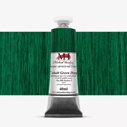 Olejové barvy Michael Harding 40ml - varianty - Cobalt Green Deep 508