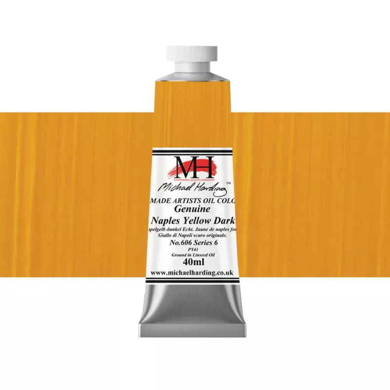 Olejové barvy Michael Harding 40ml - varianty - Genuine Naples Yellow Dark 606