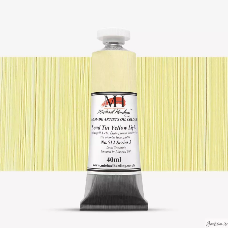 Olejové barvy Michael Harding 40ml - varianty - Lead Tin Yellow Light 512