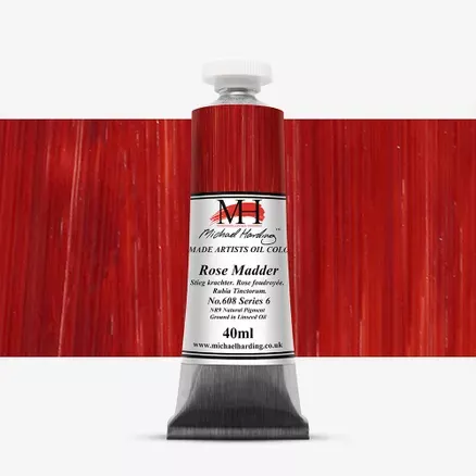 Olejové barvy Michael Harding 40ml - varianty - Rose Madder 608