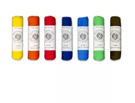 Ručně vyráběný měkký pastel - jednotlivé odstíny | HANDMADE SOFT PASTEL - 005 White I, HANDMADE SOFT PASTEL - 105 Lemon, HANDMADE SOFT PASTEL - 125 Deep Lemon, HANDMADE SOFT PASTEL - 147 Light Yellow Ochre, HANDMADE SOFT PASTEL - 205 Deep Orange, HANDMADE SOFT PASTEL - 225 Deep Vermilion, HANDMADE SOFT PASTEL - 315 Red Oxide, HANDMADE SOFT PASTEL - 325 Dark Red Brown, HANDMADE SOFT PASTEL - 425 Cobalt Blue, HANDMADE SOFT PASTEL - 515 Light Leaf Green, HANDMADE SOFT PASTEL - 545 Chromium Oxide Green, HANDMADE SOFT PASTEL - 575 Dark Yellowish Olive, HANDMADE SOFT PASTEL - 605 Black, HANDMADE SOFT PASTEL - 618 Cool Grey II