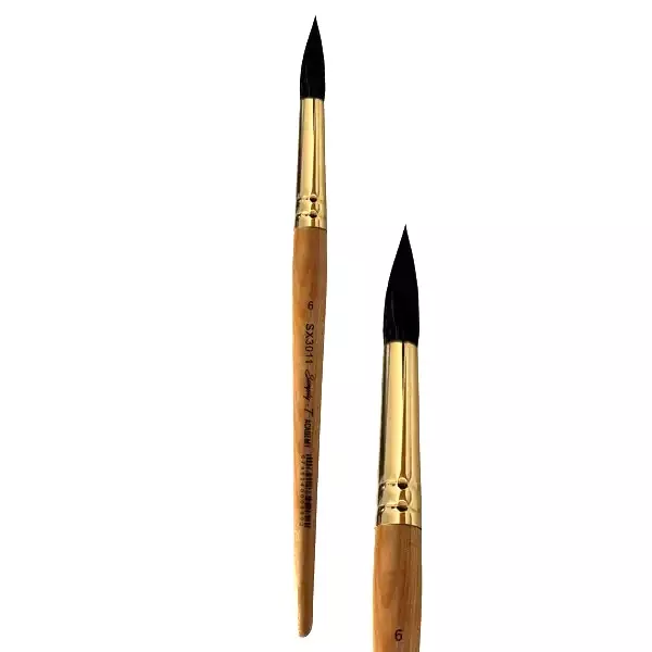 Štětce Simply-T Academy SX3011 - varianty - přírodní kulatý štětec č.6