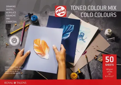 Tónovaný skicák RT - studené odstíny A4 180G