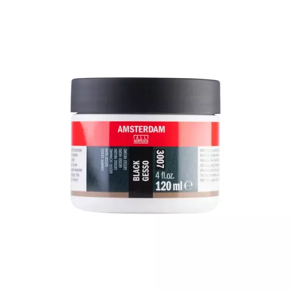 Amsterdam Black Gesso - černý šeps Amsterdam - 120 ml