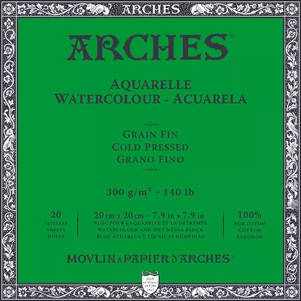 Arches blok lepený - 4 str. 20l CP 300g - varianty