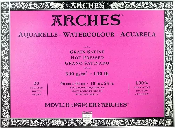 Arches blok lepený - 4 str. 20l HP 300g - varianty - Arches blok lepený - 4 str. 41x61cm 20l HP 300g