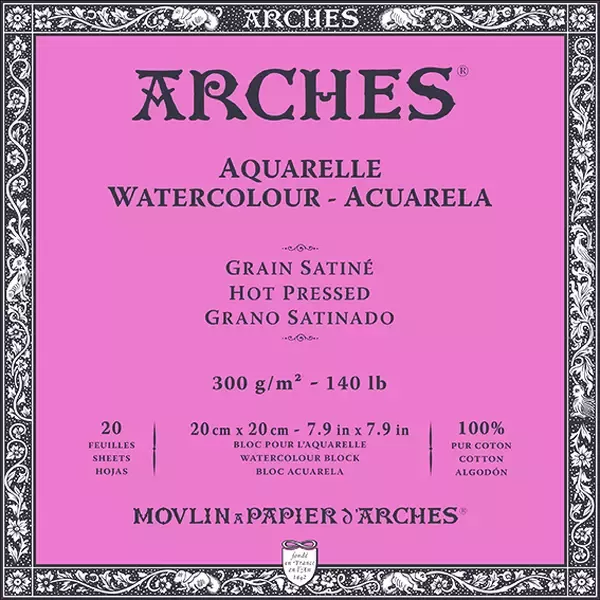 Arches blok lepený - 4 str. 20l HP 300g - varianty