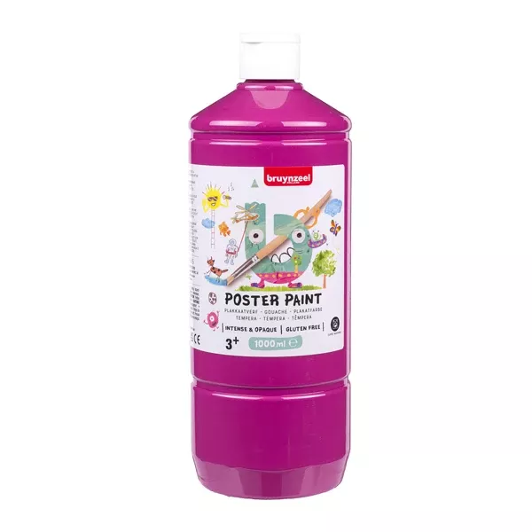 Bruynzeel Poster Paint 1 l - kvašové barvy - varianty - Poster Paint 1 l - kvašová barva - Deep Rose