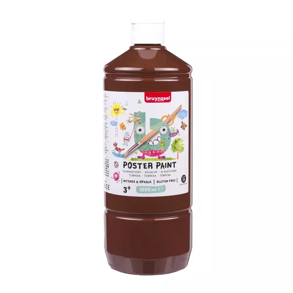 Bruynzeel Poster Paint 1 l - kvašové barvy - varianty - Poster Paint 1 l - kvašová barva - Brown