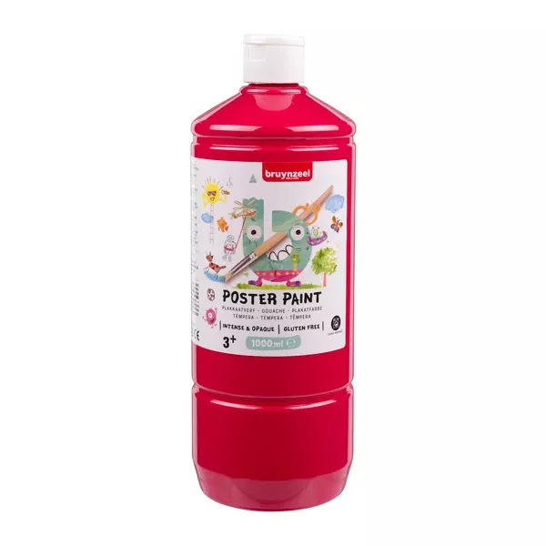 Bruynzeel Poster Paint 1 l - kvašové barvy - varianty - Poster Paint 1 l - kvašová barva - Primary Red