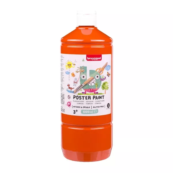 Bruynzeel Poster Paint 1 l - kvašové barvy - varianty - Poster Paint 1 l - kvašová barva - Orange
