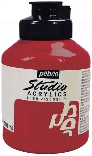 č.22 - Akrylová barva Studio Acrylic č.38 (Pébéo) 500ml -karmínová Napthol