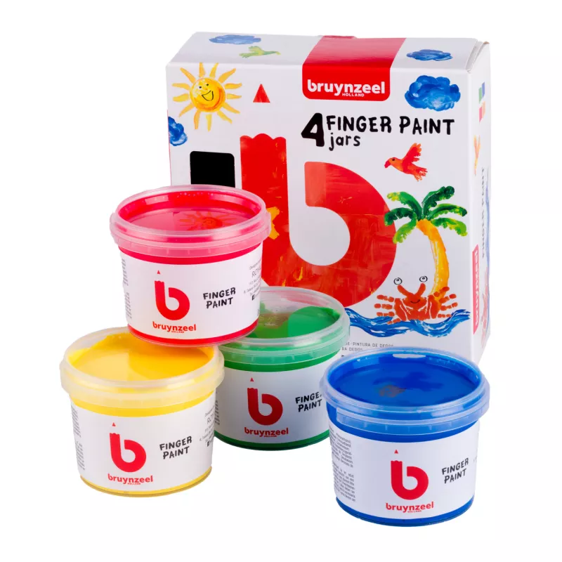 Finger Paint Set Bruynzeel, 4 x 85 ml - Sada prstových barev Bruynzeel Finger Paint Set Bruynzeel, 4 x 85 ml - Sada prstových barev Bruynzeel