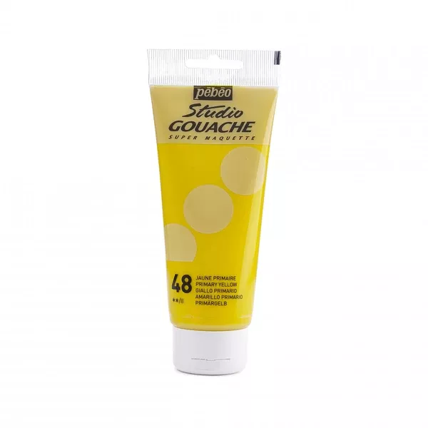 Kvašová barva Pébéo Studio Gouache, 100 ml - varianty - Pébéo Studio Gouache, 100 ml - 48 Primary Yellow