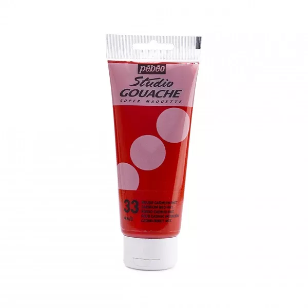 Kvašová barva Pébéo Studio Gouache, 100 ml - varianty - Pébéo Studio Gouache, 100 ml - 33 Cadmium Red Imitation