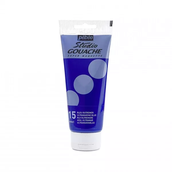 Kvašová barva Pébéo Studio Gouache, 100 ml - varianty - Pébéo Studio Gouache, 100 ml - 15 Ultramarine Blue