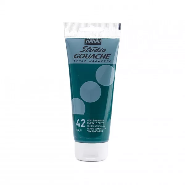 Kvašová barva Pébéo Studio Gouache, 100 ml - varianty - Pébéo Studio Gouache, 100 ml - 42 Emerald Green