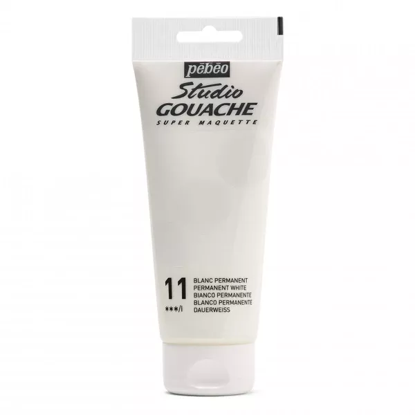 Kvašová barva Pébéo Studio Gouache, 100 ml - varianty - Pébéo Studio Gouache, 100 ml - 11 Permanent White