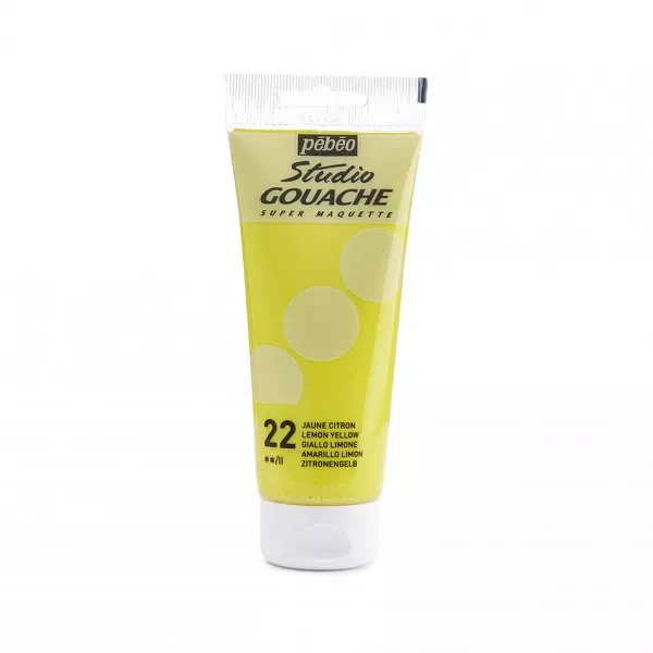 Kvašová barva Pébéo Studio Gouache, 100 ml - varianty - Pébéo Studio Gouache, 100 ml - 22 Lemon Yellow