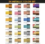Sada akvarelových barev Gansai Tambi Metallic n.2 - 24 metalických odstínů