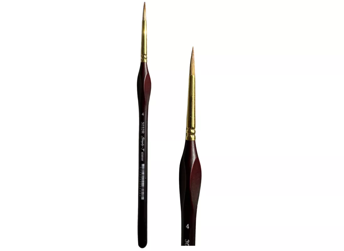 Simply-T Academy 3032R přírodní kulatý - varianty - přírodní plochý štětec č.4