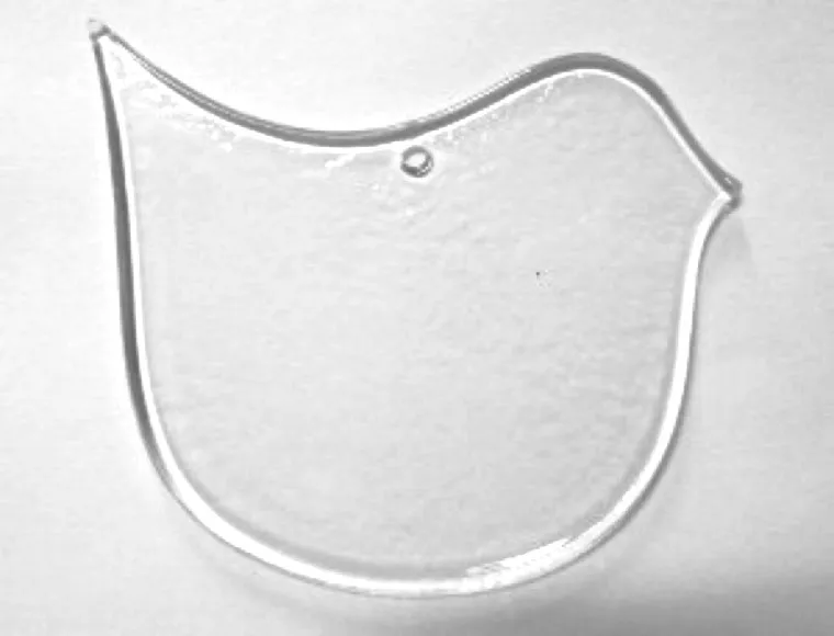 Skleněný výřez - kapka A7 - výška 9 cm