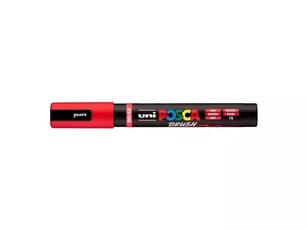 Akrylový fix Posca se štětečkovým hrotemPC-5BR - varianty - PC-5BR - Red 15