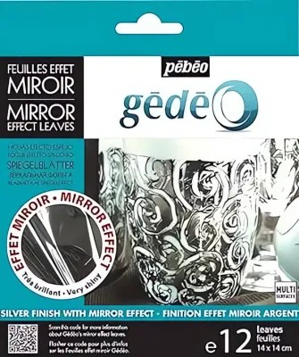 Gédéo kovové listy MIRROR 14×14cm 12ks - Silver