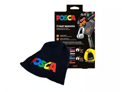 Kombinovaná sada popisovačů Posca PC-3M a PC-5M - Mix barev + bavlněný pytlík