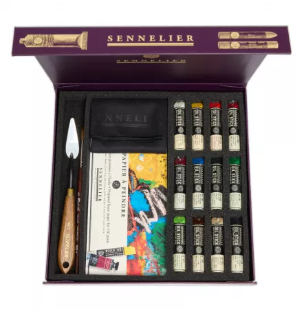 Magnetická kartonová krabička s olejovými tyčinkami - 12ks + příslušenství