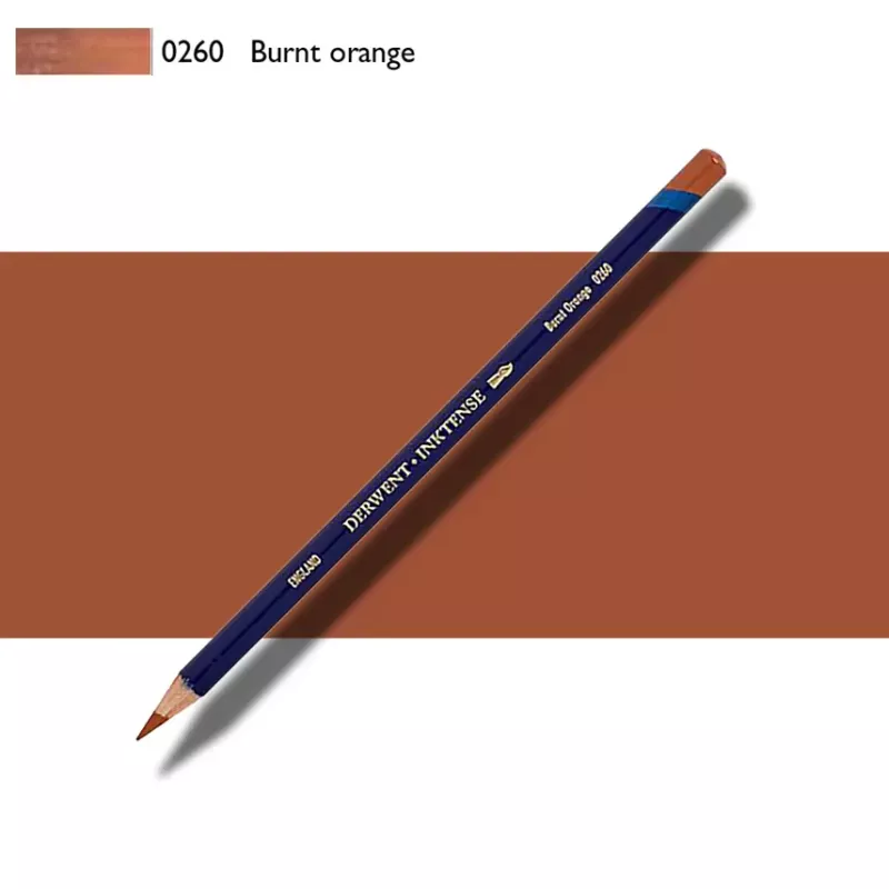 Pastelky Inktense Derwent - varianty - 0260 BURNT ORANGE