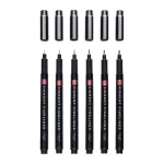 Sada technických fixů Talens Pigment Fineliner - kompletní sada 6 kusů