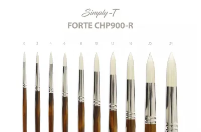 Simply-T  FORTE  Synt. Bristle, kulaté - různé velikosti | Syntetic Bristle, kulatý - velikost č.0, Syntetic Bristle, kulatý - velikost  č.2, Syntetic Bristle, kulatý - velikost  č.4, Syntetic Bristle, kulatý - velikost č.6, Syntetic Bristle, kulatý - velikost č.8, Syntetic Bristle, kulatý - velikost č.10, Syntetic Bristle, kulatý - velikost č.12, Syntetic Bristle, kulatý - velikost č.16, Syntetic Bristle, kulatý - velikost č.20, Syntetic Bristle, kulatý - velikost č.24