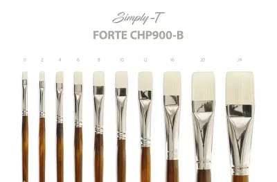 Simply-T  FORTE  Synt. Bristle, plochý - různé velikosti | Syntetic Bristle, plochý - velikost č.0, Syntetic Bristle, plochý - velikost  č.2, Syntetic Bristle, plochý - velikost  č.4, Syntetic Bristle, plochý - velikost č.6, Syntetic Bristle, plochý - velikost č.8, Syntetic Bristle, plochý - velikost č.10, Syntetic Bristle, plochý - velikost č.12, Syntetic Bristle, plochý - velikost č.16, Syntetic Bristle, plochý - velikost č.20, Syntetic Bristle, plochý - velikost č.24
