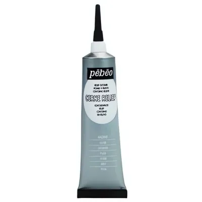 Kontura CERNE RELIEF č.774 (Pébéo) - velká tuba 37ml  stříbrná 