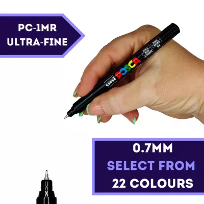 Akrylový fix Posca PC-1MR 0,7mm (tenký hrot) - varianty | PC-1MR 0,7 mm - White 1, PC-1MR 0,7 mm - Yellow 2, PC-1MR 0,7 mm - Orange 4, PC-1MR 0,7 mm - Green 6, PC-1MR 0,7 mm - Light Blue 8, PC-1MR 0,7 mm - Violet 12, PC-1MR 0,7 mm - Pink 13, PC-1MR 0,7 mm - Red 15, PC-1MR 0,7 mm - Black 24, PC-1MR 0,7 mm - Blue 33, PC-1MR 0,7 mm - Metallic Green M6, PC-1MR 0,7 mm - Metallic Pink M13, PC-1MR 0,7 mm - Metallic Red M15, PC-1MR 0,7 mm - Gold 25, PC-1MR 0,7 mm - Silver 26, PC-1MR 0,7 mm - Metallic Blue M33, PC-1MR 0,7 mm - Sunshine Yellow P2, PC-1MR 0,7 mm - Apricot P4, PC-1MR 0,7 mm - Aqua Green P6, PC-1MR 0,7 mm - Lavender P11, PC-1MR 0,7 mm - Light Pink 51, PC-1MR 0,7 mm - Glacier Blue P33