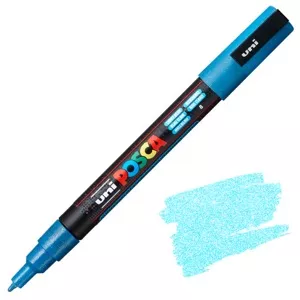 Akrylový fix Posca PC-3M 0,9-1,3mm (kulatý hrot) - varianty - PC-3ML 0,9 - 1,3 mm - Glitter Light Blue 8