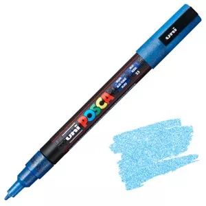 Akrylový fix Posca PC-3M 0,9-1,3mm (kulatý hrot) - varianty - PC-3ML 0,9 - 1,3 mm - Glitter Blue 33