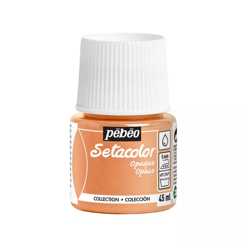 Barva na textil krycí SETACOLOR Opague (Pébéo) 45ml - Peach Orange NEW