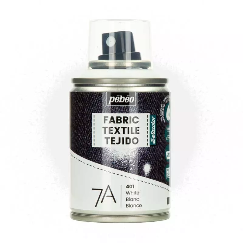 Barva na textil ve spreji (Pébéo) - 100ml Bílá