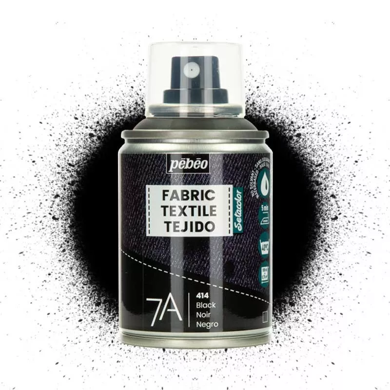 Barva na textil ve spreji (Pébéo) - 100ml Černá