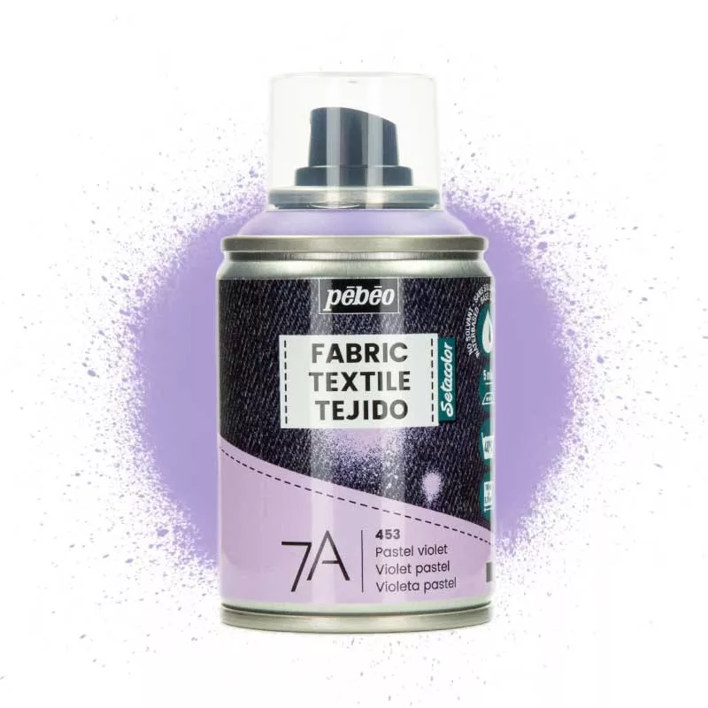 Barva na textil ve spreji (Pébéo) - 100ml Pastelová fialová