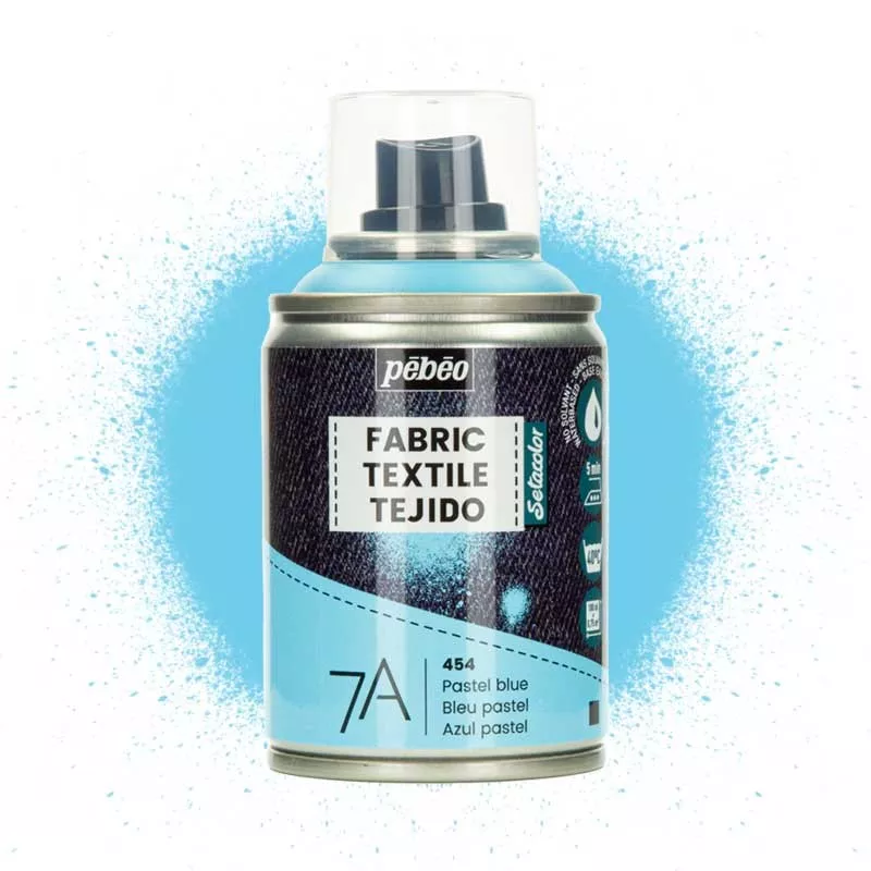 Barva na textil ve spreji (Pébéo) - 100ml Pastelová modrá